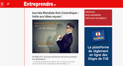 Desktop Screenshot of entreprendre.fr